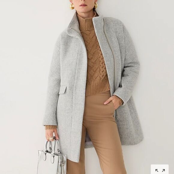 J. Crew New cocoon coat in Italian stadium-cloth - Picture 6 of 8